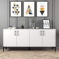 Kiev Wooden Sideboard with 4 Doors in White