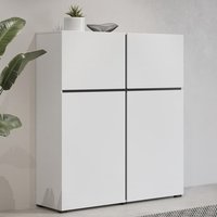 Kodak Wooden Highboard With 4 Doors In White
