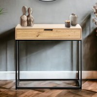 Kodiak Wooden Console Table With 1 Drawer In Oak