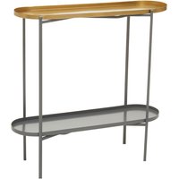 Koura Metal Console Table In Gold And Grey