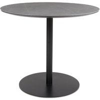 Lacole Small Sintered Stone Round Dining Table In Grey