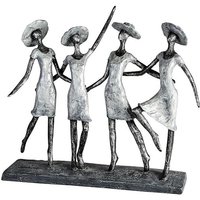 Ladies Poly Design Sculpture In Antique Anthracite And Silver