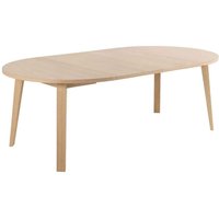 Lafayette Wooden Round Extending Dining Table - White Oak