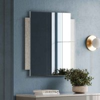 Lana High Gloss Rectangular Mirror in Oak