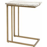 Larnaca Wooden Side Table In Green Faux Marble Effect
