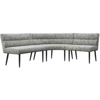 Laroz Fabric Corner Dining Bench in Grey