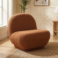 Lavio Fabric Accent Chair in Rust