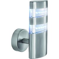 LED Outdoor Wall Light In Satin Silver With Clear Diffuser LED Outdoor Wall Light In Satin Silver With Clear Diffuser