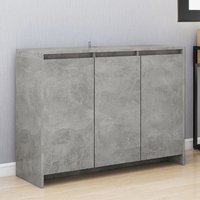 Leehi Wooden Sideboard With 3 Doors In Concrete Effect