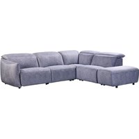 Leiria Fabric Right Handed Corner Sofa In Grey
