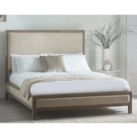 Lenoir Fabric Headboard Double Bed In Ivory