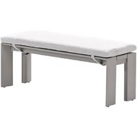 Leonidas Aluminium Garden Seating Bench With Cushion In Taupe