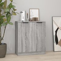 Leslie Wooden Sideboard With 2 Doors In Grey Sonoma Oak