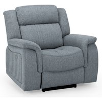 Lindsay Fabric Electric Recliner 1 Seater Sofa In Grey