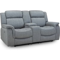 Lindsay Fabric Electric Recliner 2 Seater Sofa In Grey
