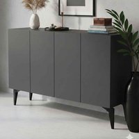 Lipa Wooden Sideboard with 4 Doors in Anthracite