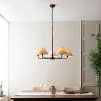 Livie Metal 5 Ceiling Pendant Light in Matt Black