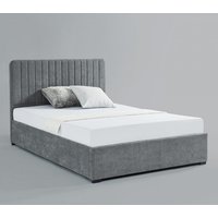 Livings Fabric Storage King Size Bed In Grey