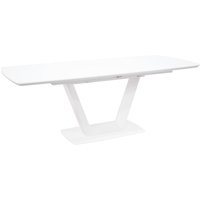 Logan Large Glass Extending Dining Table In White