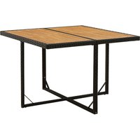 Lorento Garden Wood Grain Dining Table in Black