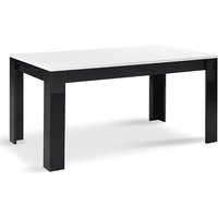 Lorenz Wooden Dining Table In Black And White High Gloss