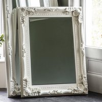 Louisa Rectangular Wall Mirror In Cream Frame