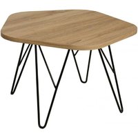 Lento Natural Wooden Coffee Table With Black Metal Legs