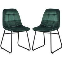 Lyster Emerald Green Velvet Dining Chairs In A Pair