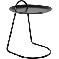 Madeleine Metal Lamp Table Round In Black