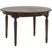 Madisen Round Wooden Extending Dining Table In Coffee