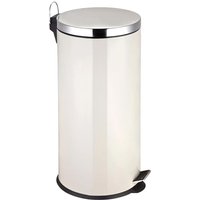 Madrid Stainless Steel 30 Litre Pedal Bin In Cream