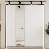 Madrid Wardrobe 200cm With 2 Sliding Doors In White And LED