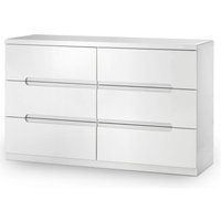 Magaly High Gloss Chest Of 6 Drawers In White