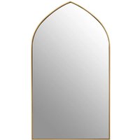 Mainz Arched Wall Mirror With Gold Metal Frame