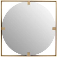 Mainz Square Wall Mirror With Gold Metal Frame