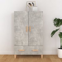 Makula Wooden Highboard With 2 Door 1 Drawer In Concrete Effect