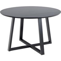 Malang Wooden Round Dining Table In Black
