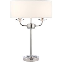 Crossland Grove Southwalk Table Lamp Bright Nickel, Silver
