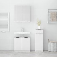 Malibu Wooden Bathroom Furniture Set In White
