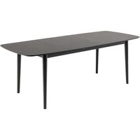 Malibu Wooden Extending Dining Table In Matt Black