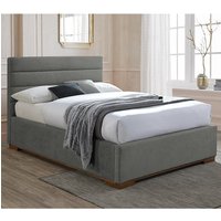 Malva Ottoman Fabric Double Bed In Light Grey