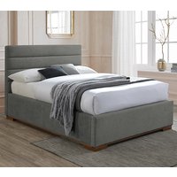 Malva Ottoman Fabric King Size Bed In Light Grey