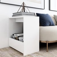 Malva Wooden Side Table In White
