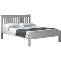 Maire Low Foot End Pine Wooden Double Bed In White