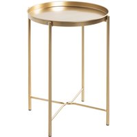 Marietta Metal Round End Table In Gold