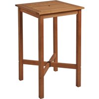 Marietta Outdoor Wooden Square Bar Table In Natural