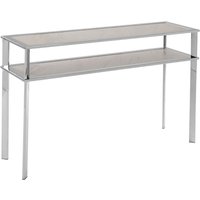 Markeb White Porcelain Console Table With Silver Steel Frame