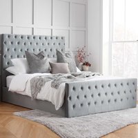 Marquise Fabric Ottoman Storage King Size Bed In Grey