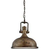 Mars Industrial Black Gold Pendant Light With Frosted Diffuser Mars Industrial Black Gold Pendant Light With Frosted Diffuser