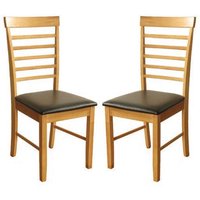 Marsic Light Oak Dining Chair In Pair